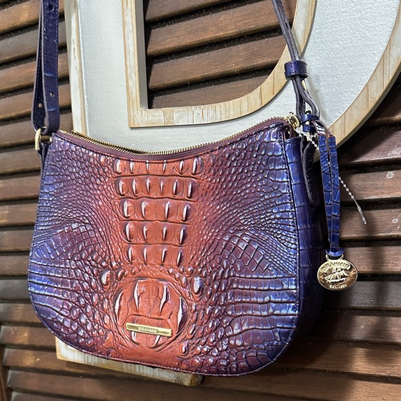 Brahmin Multicolor Croc-Embossed Shoulder Bag - Picture 3 of 9